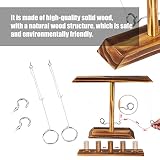 HONGECB Handgefertigtes Hook Ringwurfspiel, Haken ringwurfspiel, Desktop Holz Toss Games, Haken-Ring-Wurfspiel, Hook and Ring Game, Spiele für Familienfeiern, für Erwachsene und Kinder - 6