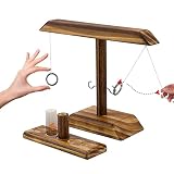 HONGECB Handgefertigtes Hook Ringwurfspiel, Haken ringwurfspiel, Desktop Holz Toss Games, Haken-Ring-Wurfspiel, Hook and Ring Game, Spiele für Familienfeiern, für Erwachsene und Kinder - 7