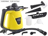 Sichler Haushaltsgeräte Handdampfreiniger: Tragbarer Dampfreiniger mit großem Zubehör-Pack, 1.000 W (Dampfente, Dampfgerät, Hochdruckreiniger) - 2