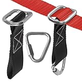 ALPIDEX Ninja Line Slackline Set 15 m für Jugendliche und Erwachsene mit Ringen Seilknoten 7 Jahre Garantie auf Material* - 5