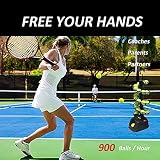 hzexun Tennisbälle Ballmaschine Tragbarer Tennisball-Maschine Solo Tennistrainer AC&Batterie Zuhause/Gericht Ballwurfmaschinen - 3