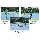 hzexun Tennisbälle Ballmaschine Tragbarer Tennisball-Maschine Solo Tennistrainer AC&Batterie Zuhause/Gericht Ballwurfmaschinen - 5