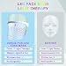 Yofuly LED Gesichtsmaske Lichttherapie, 7 Farben LED-Gesichtsmaske, Kabellos, Lichttherapie, Gesichtsmaske für Hautverjüngung, Gesichtshaut, Anti-Falten, Anti-Aging Haut - 7