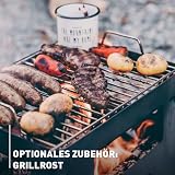 höfats – Beer Box Feuerschale – Getränkekiste, Feuerkorb, Grill, Flaschenöffner und Hocker in einem – für Garten und Terrasse – Corten-Stahl – schwarz, entwickelt eine langlebige Rost-Patina - 6