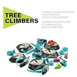 Slackers Ninja Treeclimbers, Kletterset mit 5 innovativen, robusten Kunststoff-Platten mit Anti-Rutsch Griptape, 4 Klettergriffe zum Klettern auf Bäumen und Baumhäusern, 980040 - 2