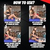 MuscleForge® Bein-Spreizer zur Dehnung der Adduktoren bis über 180°, Spagat-Trainer für Beine im Ballett, Kampfsport und Fitness, aus Edelstahl mit gepolsterten Griffen - 7
