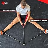 MuscleForge® Bein-Spreizer zur Dehnung der Adduktoren bis über 180°, Spagat-Trainer für Beine im Ballett, Kampfsport und Fitness, aus Edelstahl mit gepolsterten Griffen - 8