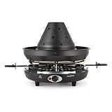 Klarstein Taste Volcano – Raclette, Tischgrill, Elektrogrill, Tartarenhut, 1500 Watt, stufenlos regelbar, Grillen, Überbacken, Grillpfännchen, für 6 Personen, Antihaftbeschichtung, schwarz - 4
