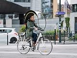 Bub-up Regenschutz für Fahrrad, ersetzt regenkleidung (wasserdicht, jacke, regencape, parka, regenponcho, regenschirm, Fahrrad regencover. Fahrrad mit dach. Fahrrad regenhaube. - 5