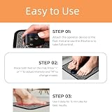 BIBIRE Shiatsu & EMS 2-in-1 Massagegerät mit Wärme - Elektrisches Massagekissen für Nacken/Rücken/Füße, 8 Massageköpfe & 6 Intensitäten, Tragbar für Zuhause/Reisen, Geschenk für Eltern (schwarz) - 2