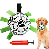 Dog Soccer Ball,Hundefußball mit Riemen - Schäferhundball mit Nylonriemen,Pet Yard Games,Outdoor Numodom Buster,Unzerstörbares Welpen-Spielzeug,Zubehör p - 9
