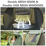 TECKZOON Pop Up Camping Zelt 3–5 Personen, Automatisches Wurfzelt in 3 Sekunden, 2 Mesh-Fenster, 210D Wasserdicht & UV-Schutz, Tragbares Leichtes Kuppelzelt für Outdoor, Familien, Festival & Reisen - 5