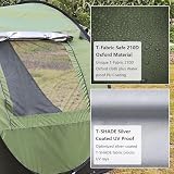 TECKZOON Pop Up Camping Zelt 3–5 Personen, Automatisches Wurfzelt in 3 Sekunden, 2 Mesh-Fenster, 210D Wasserdicht & UV-Schutz, Tragbares Leichtes Kuppelzelt für Outdoor, Familien, Festival & Reisen - 6