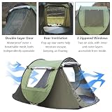 TECKZOON Pop Up Camping Zelt 3–5 Personen, Automatisches Wurfzelt in 3 Sekunden, 2 Mesh-Fenster, 210D Wasserdicht & UV-Schutz, Tragbares Leichtes Kuppelzelt für Outdoor, Familien, Festival & Reisen - 7