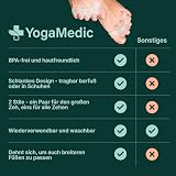 YOGAMEDIC Zehenspreizer - 2 Paar, 4 Stück - Weiche, komfortable, langhaltige & BPA-Freie Silikon Zehentrenner - Hallux Valgus Korrektur - Hammerzehen Korrektur - Zehenschutz - 5