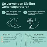 YOGAMEDIC Zehenspreizer - 2 Paar, 4 Stück - Weiche, komfortable, langhaltige & BPA-Freie Silikon Zehentrenner - Hallux Valgus Korrektur - Hammerzehen Korrektur - Zehenschutz - 7
