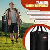 KESSER® Raketenofen mit Grillpfanne aus Gusseisen | inkl. Grillzange & Tragetasche | Dutch Oven 6 integrierte Spikes | BBQ Rakete Holzofen | Camping Outdoor-Campingkocher | Campinggrill Edelstahl - 9
