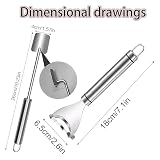 Mais Entkerner Tool - Maiskern Entferner Tool | 2-teilig Edelstahl Entkerner Schäler Für Küche Haushalt | Corns Cob Peeler| Stainless Steel Peelers, Corn Stripper, Corn Peeler, Kitchen Tools - 2