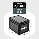 BOXIO – WASH: Mobiles 40×30 Spülbecken, Camping Waschbecken mit Pumpe ohne Strom, Camping Zubehör in Eurobox für den Van Ausbau, Friseur oder outdoor auf Festival & Garten, Spüle als Camping Gadgets - 2