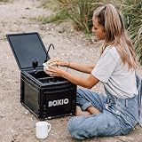 BOXIO – WASH: Mobiles 40×30 Spülbecken, Camping Waschbecken mit Pumpe ohne Strom, Camping Zubehör in Eurobox für den Van Ausbau, Friseur oder outdoor auf Festival & Garten, Spüle als Camping Gadgets - 7