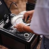 BOXIO – WASH: Mobiles 40×30 Spülbecken, Camping Waschbecken mit Pumpe ohne Strom, Camping Zubehör in Eurobox für den Van Ausbau, Friseur oder outdoor auf Festival & Garten, Spüle als Camping Gadgets - 8