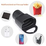 Fowecelt 3 Stück Pommes-Frites-Becherhalter Auto Saucenhalter Auto Pommes Halter Dip- und Saucenhalter-Clip-Set Schwarz - 6