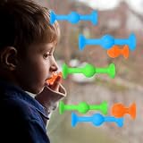 Sucker Toy Darts, FaJoek 12 pcs Pop Sucker Darts Sucker Spiel, Saugnapf Darts, Pop Sucker Toys, Darts Sucker, Silikon Bausteine, Sucker Toys Wurfspiel, Saugnapf Spielzeug, Release Stress Spielzeug - 5