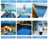 Kbsmx Großes Strandtuch, Anti-Sand-freie Strandmatte, Anti-Sand- Stranddecke, Picknickmatte mit 4 Ankern, 200 x 210 cm - 5