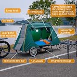 Jagahaha Fahrradanhänger Zelt, Faltbarer, wasserdichter Fahrradwohnwagen mit 16 Zoll Geländerädern, PU2000mm, schneller Aufbau in 2 Minuten, erhöhtes Schlafe, Perfekt E-Bike Camping - 3