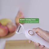 Elektrischer Obst-Gemüse-Schäler, Handbetriebener Manueller Apfelschäler, Kartoffelschäler Elektrisch, mit Drei Hochwertigen Edelstahl-Schälmessern, für Küche, Apfel, Karotte, Kartoffel, Gurke - 5