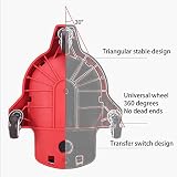 aleawol 2 Pcs Kneeblades Rollende Knieschützer, Knieschoner mit 3 Rollen und Bequemen Gelkissen für die Arbeit Baustelle, 360 Grad drehbar, Flexible Gleitende Knieschoner mit Verstellbaren Trägern - 3