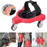 aleawol 2 Pcs Kneeblades Rollende Knieschützer, Knieschoner mit 3 Rollen und Bequemen Gelkissen für die Arbeit Baustelle, 360 Grad drehbar, Flexible Gleitende Knieschoner mit Verstellbaren Trägern - 8