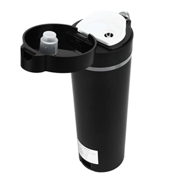 Asixxsix Elektrisch beheizter Reisebecher, 450ml Smart Temperature Control Travel Mug Edelstahl Portable Travel Coffee Mug Spill Proof Car Heated Travel Mug for Travelling Camping - 9