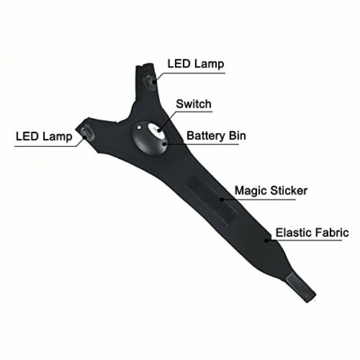 DINOWIN LED-Taschenlampen, Outdoor-Angelhandschuhe, Sporthandschuhe, Taschenlampe für Camping, Radfahren, Laufen, Outdoor-Aktivitäten, Notbeleuchtung - 2