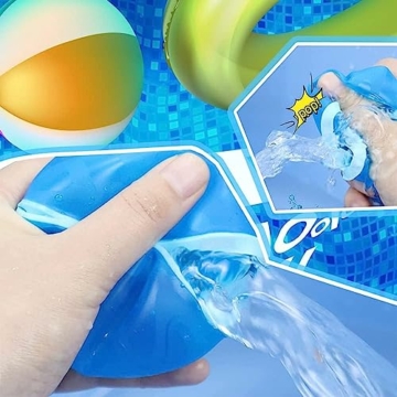 8 Stück Wiederverwendbare Magnetische Wasserballons,Magic Splashy Balls,Wasserbomben,Silikon Wasserballons Wasserspielzeug,Eine Sekunde Schnellfüller Wasserbomben, für Sommer Draussen,Pool - 4