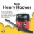 Paladone Henry Hoover Schreibtisch Vakuum-Neuheit Desktop-Reiniger (Kabellos, Räder ), Rot - 2