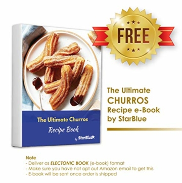 StarBlue Churrera Churro-Maschine kostenlosem Rezept-E-Book - Einfaches Werkzeug zum Frittieren von Churros in 8 verschiedenen Formen - 2