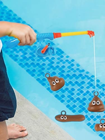 Vecksoy Hook A Floater Kinder Poo Fishing Badewannenspiel, Glatte Kanten Hocker Spielzeug Feinmotorik Fähigkeit Kultivieren Sicheres Und Langlebiges Geschenk Für Kleinkinder Und Kinder - 5