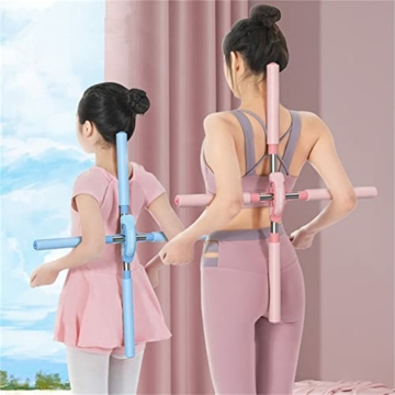 YGMXZL Bodybuilding Yoga Pilates Stick,Rücken Stretching Stick,Yoga Stick Buckel Korrekturstab für Erwachsene und Kinder zur Linderung von Rücken Schmerzen (blau) - 7